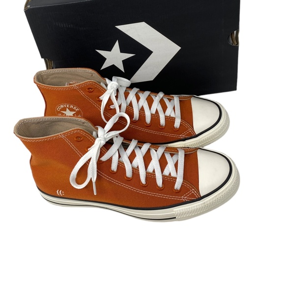 Converse Ctas High Top Canvas Orange Women Sneakers Size Custom 167249C-ORG/BLK - Picture 5 of 12